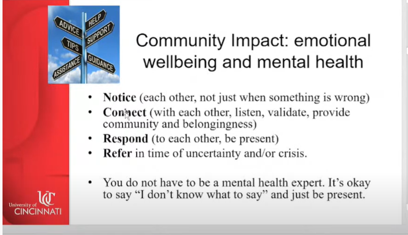 UC Slideshow about the impact of mental health